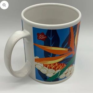 Retro 90s Hilo Hattie Hawaii Mug Coffee Cup Bird of Paradise Flower